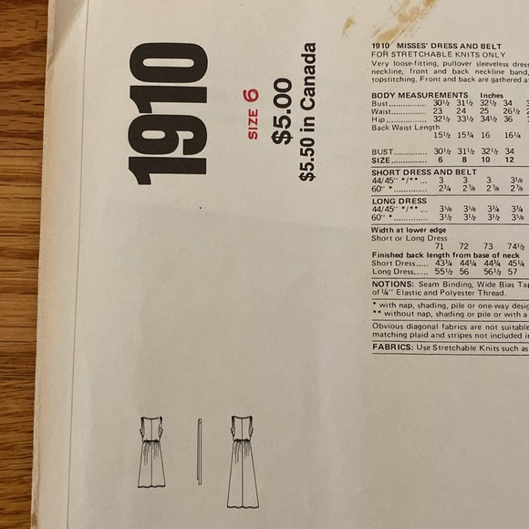 VTG Vogue French Boutique Designer Renata UNCUT Sewing Pattern - Picture 3 of 11